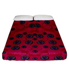 The Dark Moon Fell In Love With The Blood Moon Decorative Fitted Sheet (california King Size) by pepitasart