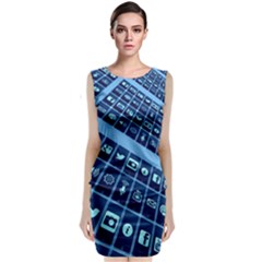 Apps Social Media Networks Internet Classic Sleeveless Midi Dress by Vaneshart