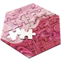 Liquid Marble Trending Abstract Paint Wooden Puzzle Hexagon View3