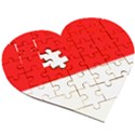 Flag of Indonesia Wooden Puzzle Heart View3