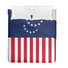 Betsy Ross Flag Usa America United States 1777 Thirteen Colonies Vertical Duvet Cover Double Side (full/ Double Size) by snek