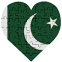 Flag of Pakistan Wooden Puzzle Heart View1