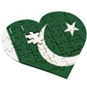 Flag of Pakistan Wooden Puzzle Heart View3