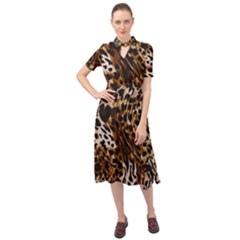 Cheetah By Traci K Keyhole Neckline Chiffon Dress by tracikcollection