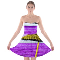 Pop Art Beach Umbrella Strapless Bra Top Dress by essentialimage