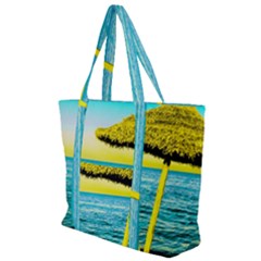 Pop Art Beach Umbrella  Zip Up Canvas Bag by essentialimage