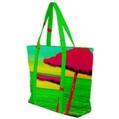 Pop Art Beach Umbrella Zip Up Canvas Bag by essentialimage