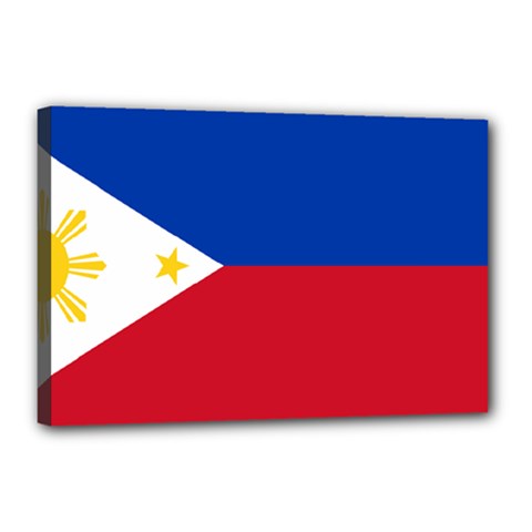 Philippines Flag Filipino Flag Canvas 18  X 12  (stretched) by FlagGallery