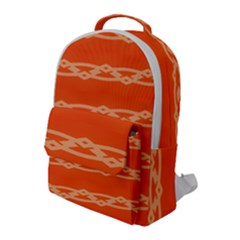 Pattern Orange Flap Pocket Backpack (large) by HermanTelo