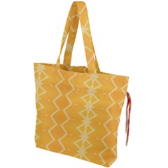 Pattern Yellow Drawstring Tote Bag by HermanTelo
