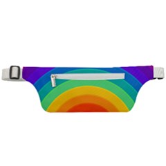 Rainbow Background Colorful Active Waist Bag by HermanTelo