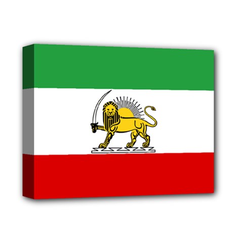 State Flag Of The Imperial State Of Iran, 1907-1979 Deluxe Canvas 14  X 11  (stretched) by abbeyz71