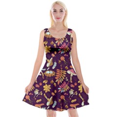 Mushroom Purple Reversible Velvet Sleeveless Dress by trulycreative
