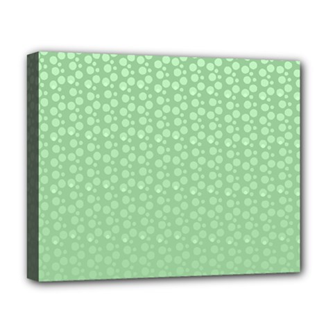 Background Polka Green Deluxe Canvas 20  X 16  (stretched) by HermanTelo