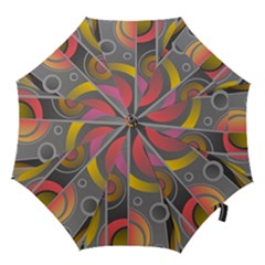 Abstract Colorful Background Grey Hook Handle Umbrellas (small) by HermanTelo