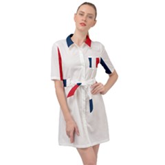 Flag Of France Belted Shirt Dress by abbeyz71
