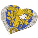 Coat of Arms of the French Republic, 1905-1953 Wooden Puzzle Heart View2