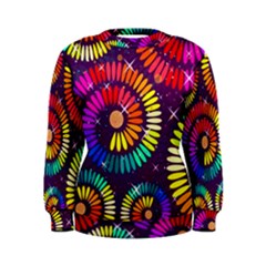 Abstract Background Spiral Colorful Women s Sweatshirt by HermanTelo