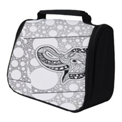 Elegant Mandala Elephant In Black And Wihte Full Print Travel Pouch (small) by FantasyWorld7