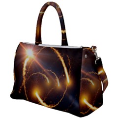 Flying Comets And Light Rays, Digital Art Duffel Travel Bag by picsaspassion