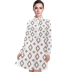 Background Texture Triangle Long Sleeve Chiffon Shirt Dress by HermanTelo