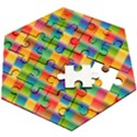 Background Colorful Abstract Wooden Puzzle Hexagon View2