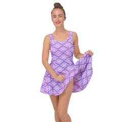 Pattern Texture Geometric Purple Inside Out Casual Dress by Mariart