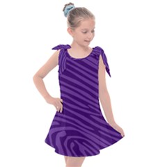 Pattern Texture Purple Kids  Tie Up Tunic Dress by Mariart