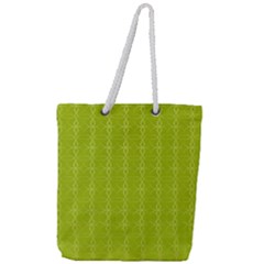 Background Texture Pattern Green Full Print Rope Handle Tote (large) by HermanTelo