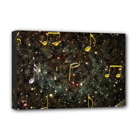 Music Clef Musical Note Background Deluxe Canvas 18  X 12  (stretched) by HermanTelo