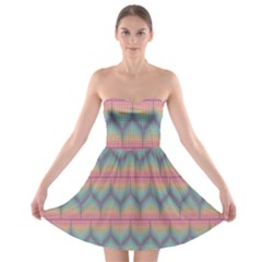 Pattern Background Texture Colorful Strapless Bra Top Dress by HermanTelo