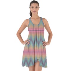 Pattern Background Texture Colorful Show Some Back Chiffon Dress by HermanTelo