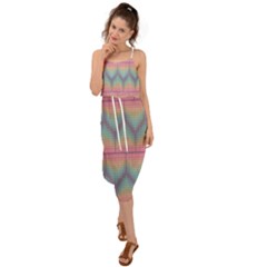 Pattern Background Texture Colorful Waist Tie Cover Up Chiffon Dress by HermanTelo