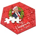 Make Christmas Great Again with Trump Face MAGA Wooden Puzzle Hexagon View3