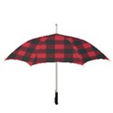 Canadian Lumberjack red and black plaid Canada Straight Umbrellas View3