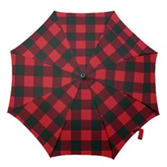Canadian Lumberjack Red And Black Plaid Canada Hook Handle Umbrellas (medium) by snek
