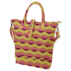 Background Colorful Chevron Buckle Top Tote Bag by HermanTelo