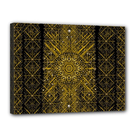 Stars For A Cool Medieval Golden Star Canvas 16  X 12  (stretched) by pepitasart