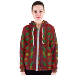 In Time For The Season Of Christmas Women s Zipper Hoodie by pepitasart
