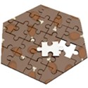 Turkey Leg Pattern - Thanksgiving Wooden Puzzle Hexagon View2