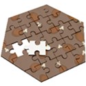 Turkey Leg Pattern - Thanksgiving Wooden Puzzle Hexagon View3