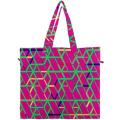Abstrait Neon Rose Canvas Travel Bag by kcreatif