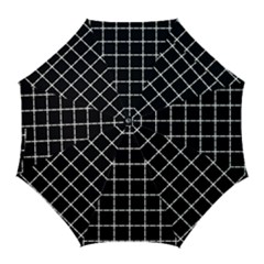 Pattern Carreaux Blanc/noir Golf Umbrellas by kcreatif
