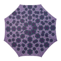 A Gift With Flowers Stars And Bubble Wrap Golf Umbrellas by pepitasart