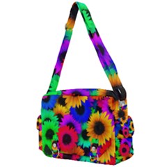 Colorful Sunflowers                                                Buckle Multifunction Bag by LalyLauraFLM