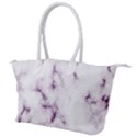 White Marble violet purple veins accents texture printed floor background luxury Canvas Shoulder Bag View1