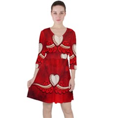 Love, Wonderful Elegant Heart Ruffle Dress by FantasyWorld7
