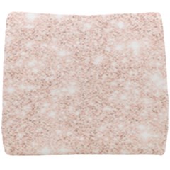 Rose Gold Pink Glitters Metallic Finish Party Texture Imitation Pattern Seat Cushion by genx