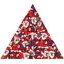 Nicholas Santa Christmas Pattern Wooden Puzzle Triangle View1