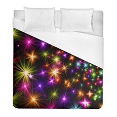 Star Colorful Christmas Abstract Duvet Cover (full/ Double Size) by Wegoenart